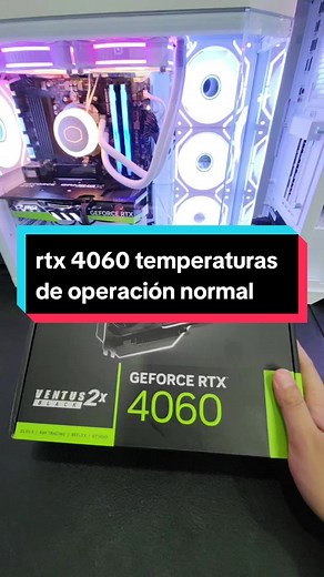 en este video te muestro las temperaturas de operación normales de una rtx 4060 con dos ventiladores lo cual son mucho muy bajas
