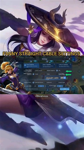 fanny straight cables settings