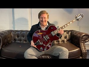 Second Hand Epiphone Emperor Swingster Wine Red - Rimmers Music Demonstration & Playing With James