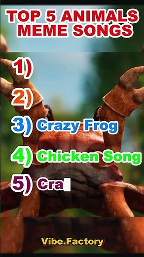 Top 5 Animals Meme Songs 🎶
