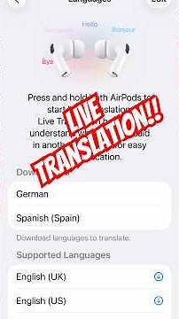 How to.. AirPod Pro Live Translation. #dailyvlog #diy #apple #ios26 #tipsandtricks #airpods #vlog