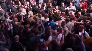 Following a post-fight brawl with Dillon Danis, Khabib Nurmagomedov and Dana White get heated and Bruce Buffer does the most awkward fight announcement in history