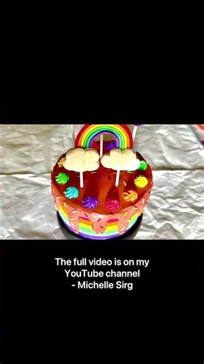 How to Make A Rainbow Layered Chocolate Dripping Cake! #cake #rainbow #clay #chocolate #artsandcraft
