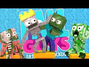 Monster School : FALL GUYS ULTIMATE KNOCKOUT CHALLENGE - Minecraft Animation