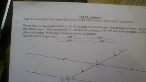 Unit 10 - Lesson 4Aim: I can determine what angle relationship... | Filo