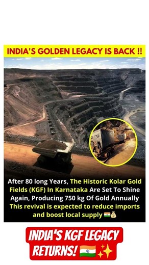 Historic Kolar Gold Fields Revival — India’s Golden Legacy Returns! 🇮🇳✨