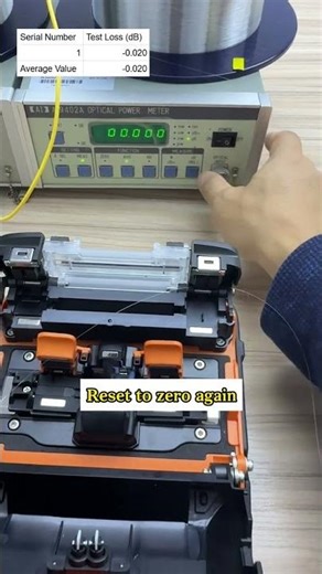 AI-9 Fusion Splicer -Quick Fiber Loss Test Demo#FusionSplicer#AI9#SignalFire#FiberOptic#LossTest