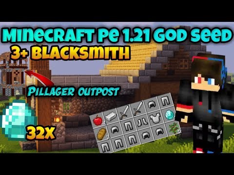 🔥 Minecraft Best Seed Ever! | Village + 3 Blacksmith + 32 Diamonds + Pillager Outpost