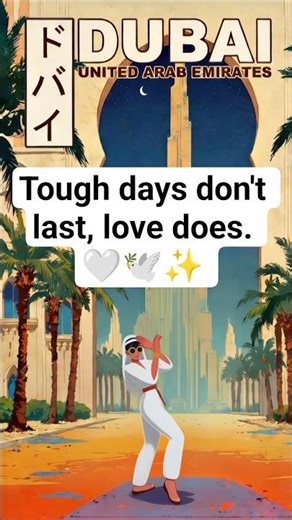 Tough days don't last, love does. 🤍🕊️✨ #cute #arabic #funny #dance #shorts