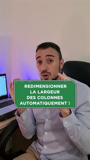Redimensionner la largeur des colonnes automatiquement ➡️ #excelpro #excelfrancais #pourtoi