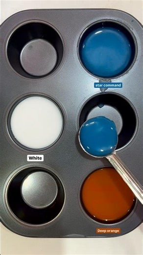 Guess the Color | White + deep orange + star command #colormixing #amazing