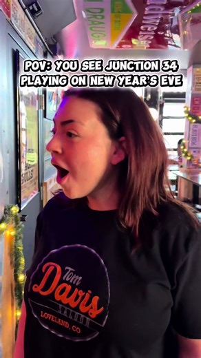 POV: You see Junction 34 playing the New Year's Eve pre party from 4pm-8pm. Secure your spot to our New Year's Eve Trailer Trash Bash by clicking the link on our website! #fyp #tomdavissaloon #bartending #loveland