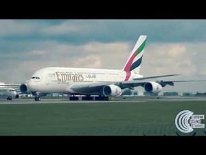 Emirates A380-800 powerfull takeoff (GP7200 engines)