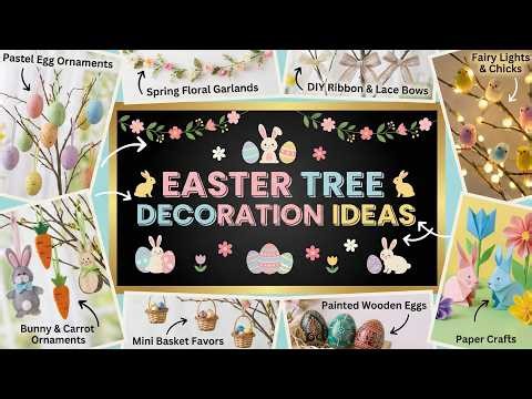 Easy! 🌿 Easter Tree Decorations Ideas 2026 UK Hanging Egg Display & Pastels