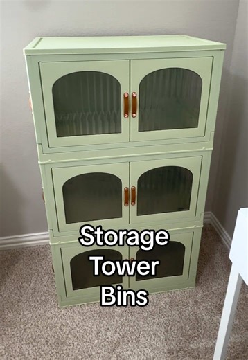 These stackable storage bins are game-changing for organizing literally everything 🙌🏼 The clear doors make it so easy to see what’s inside, they open from the front and the sides l, and they hold SO much. Perfect for pantry, toys, laundry room, bathrooms — anywhere you need extra storage. #storagebins #storagehacks #storagebox #organizedhome #tiktokshopholidayhaul