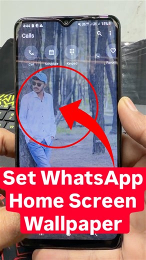 Whatsapp ke home screen pe apna photo kaise lagaye | How to change whatsapp home screen wallpaper