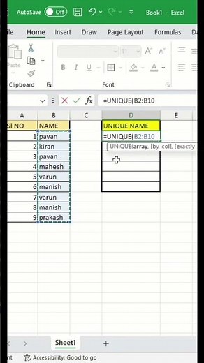 Excel UNIQUE Function Tutorial: Remove Duplicates in Seconds! (Beginner to Pro)"
