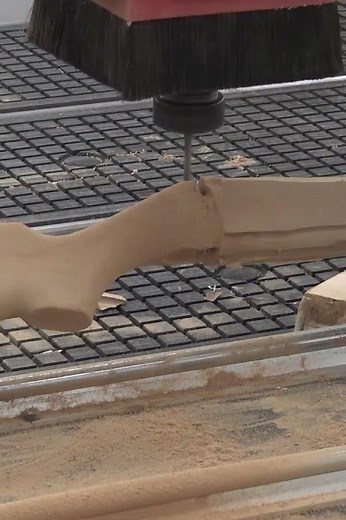 SO EASY is gunstock carving with a #cncrouter #gunstock