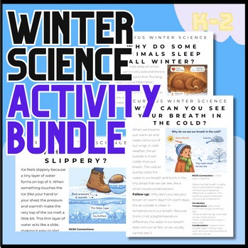 Winter Science Bundle for Kids | 5 Hands-On Activities for K-2