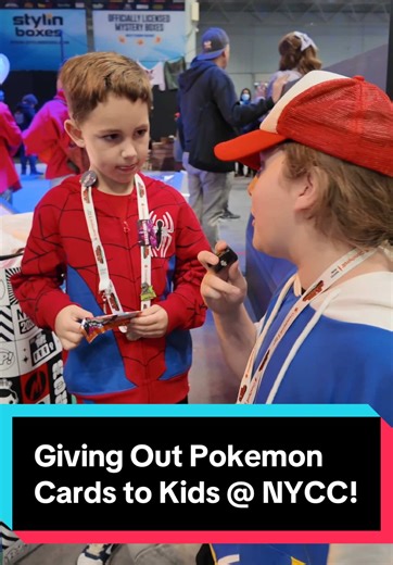 We partnered up with @Collectr - TCG Tracking App to bring Pokemon Inferno X cards to kids at @New York Comic Con ! 🥹 #pokemon #tcg #fyp #comiccon #pokemontiktok @Pokémon Company Int’l