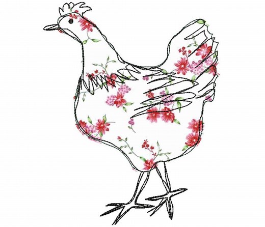 Chicken Machine Embroidery Design Applique, Chicken Embroidery, Embroidery Pattern 4*4, 4*5, 5*7, 6*8, 6*9 - Etsy