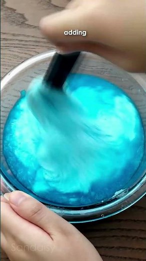 Making slime with a bath bomb
