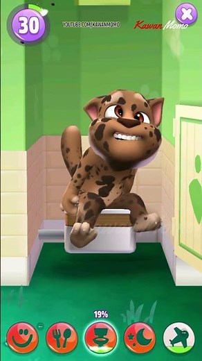 My Talking Tom 2 Poop in Toilet Bathrroom Level 30 Talking Tom