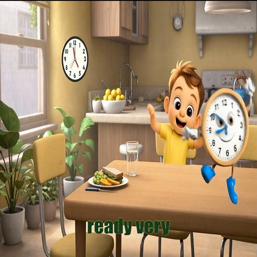 🍽️ Lunch O’Clock! ⏰ | Tick Tock, I Am a Clock | Fun Learning Song for Kids 🎵
