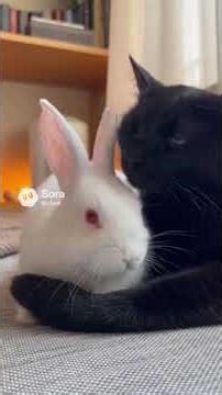 When a Rabbit and a Cat Become Family
