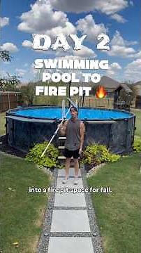 From pool to Fire pit! Day 2! #diy #howto #landscape #outdoors