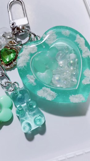 @nao_020120に返信 🦖💚 #ハンドメイド #handmade #レジン #ハートシェイカー #fyp #おすすめ #레진 #핸드메이드러브