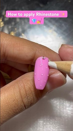How to Apply Rhinestones on nail appliance✨💎 💅Quick nail Tip : The best way to secure rhinestones