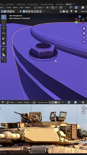 Blender M1 Abrams Modeling 3 #blender #3dmodeling #tank