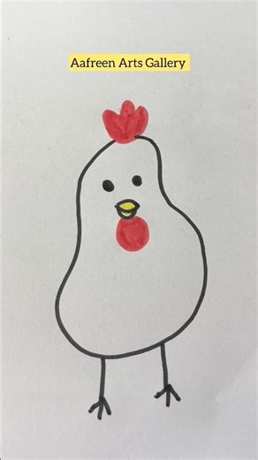 Chicken Drawing #shorts #drawing #ytviral #ytshorts #youtubeshorts #shortsfeed #viral