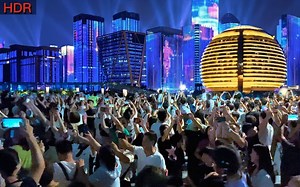 杭州亚运会灯光秀惊艳全球，现场氛围感太绝了！