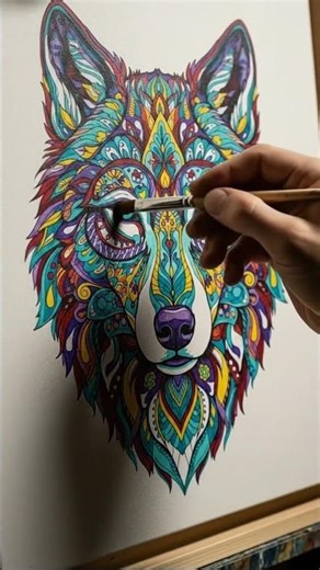 This Mandala Wolf Comes Alive 🐺✨ | AI Art