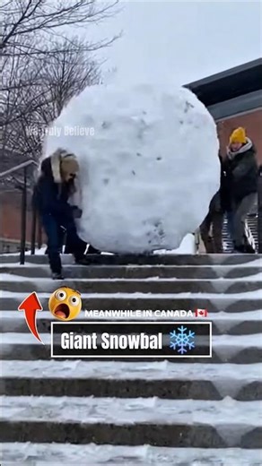 Meanwhile in Canada 🇨🇦 Giant Snow Ball 👀 #canada #snowremoval #snow #ai
