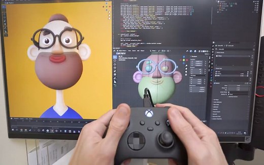 使用游戏手柄控制 Blender 里的角色，还可以这么玩！