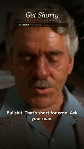 "E.g. means for example." Travolta corrects Dennis Farina | Get Shorty (1995)
