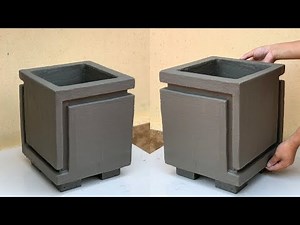 Beautiful Plant Pots Make From Styrofoam And Cement - Simple And Creative