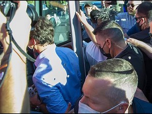 RAW FOOTAGE: Justin Trudeau hit with rocks as he exits London campaign event