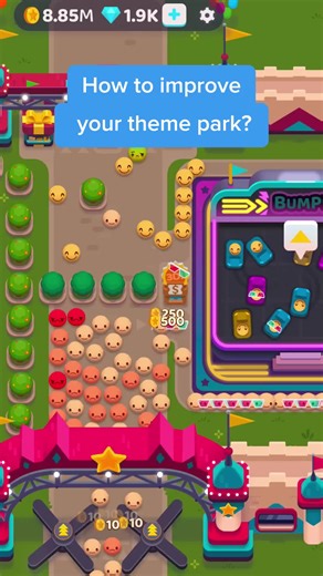 Mejora tu parque temático en Overcrowded Tycoon
