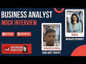 Business Analyst Mock Interview for Freshers | Interview Questions and Answers | IIT Tirupati