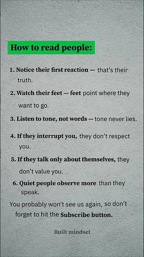 How to read people #shorts