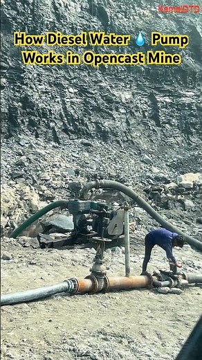 How Diesel Water Pump Works in Open Cast Mine | Heavy Dewatering Operation #shortsfeed #shorts