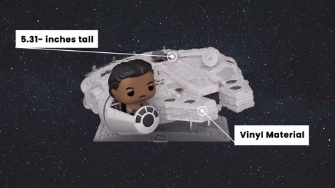 Funko Pop! Ride Super Deluxe: Star Wars - Lando Calrissian in The Millenium Falcon (Shared Galactic Convention, Amazon Exclusive)