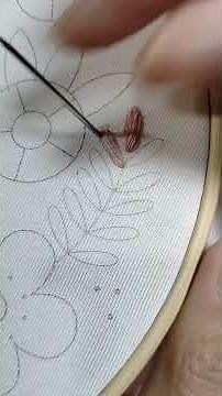 4. Straight Stitch Tutorial 2 Rainbow Flower