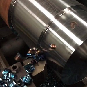 A little slow mo action of the .300 depth of cut on the lathe. .600” metal removal per pass with a .022” feed rate in 4140. | Abom79