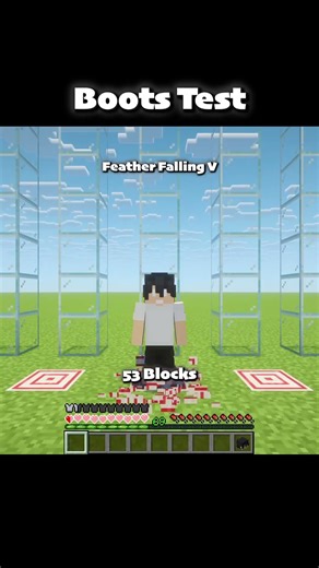Minecraft Boots Feather Falling Test