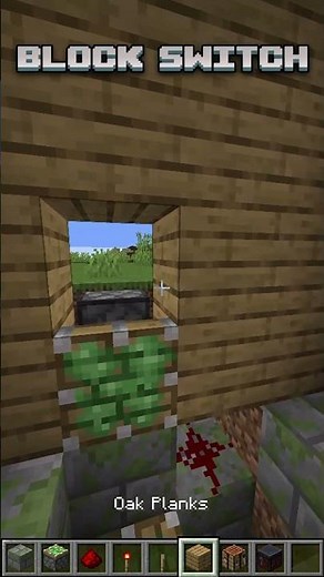 Minecraft Block Switch in 15 sec #minecraft #gaming #redstone